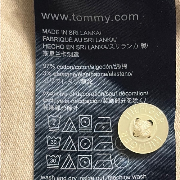 Tommy Hilfiger Men's CREAM Polo Shirt slim fit, XL - Picture 6 of 7